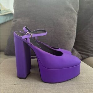 Zara Purple Platform Heels